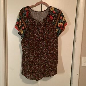 SHEIN Multicolor Floral Blouse